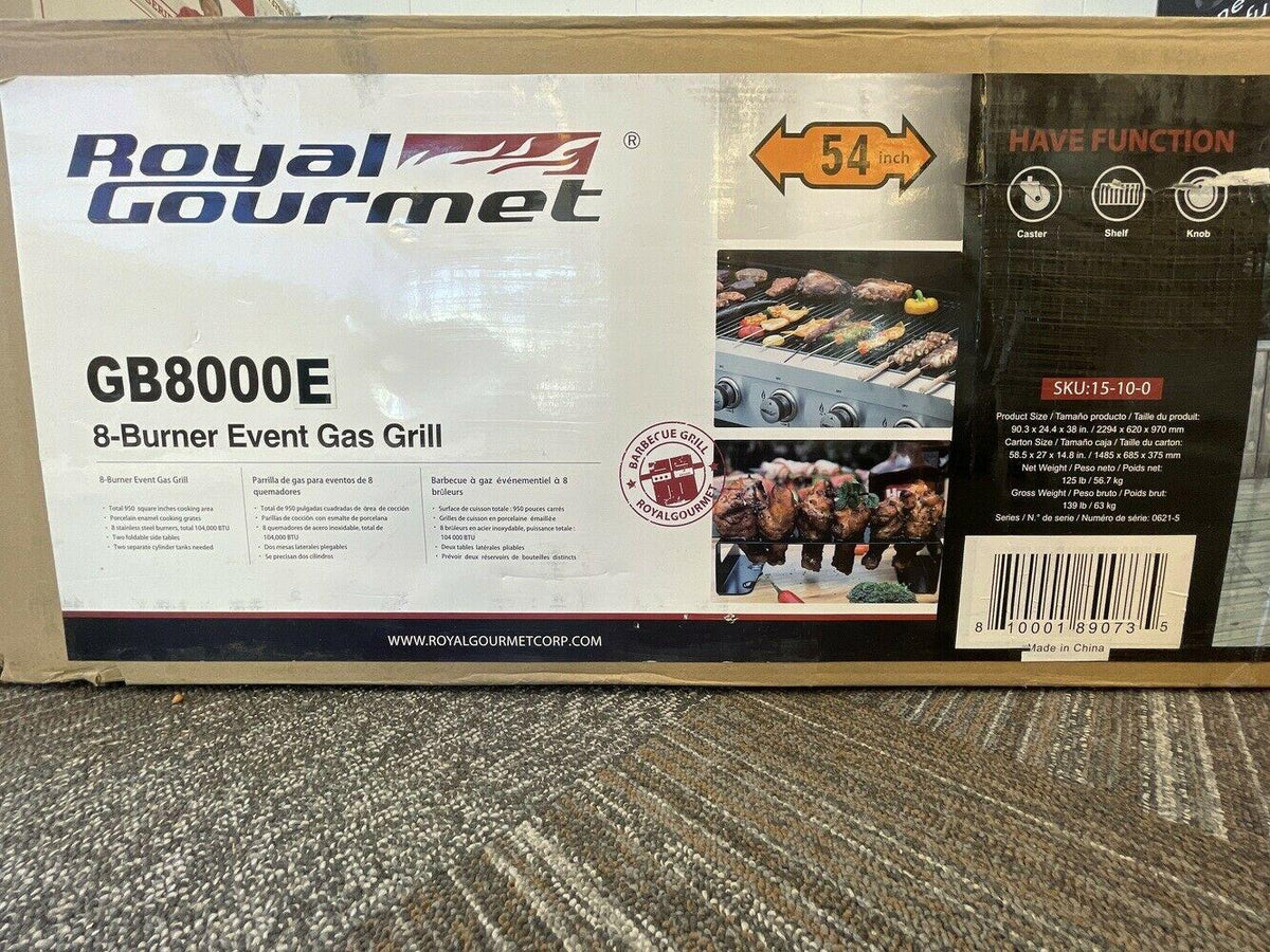 Royal Gourmet Large Event 8-Burner 104,000 BTU Liquid Propane Gas Grill GB8000E