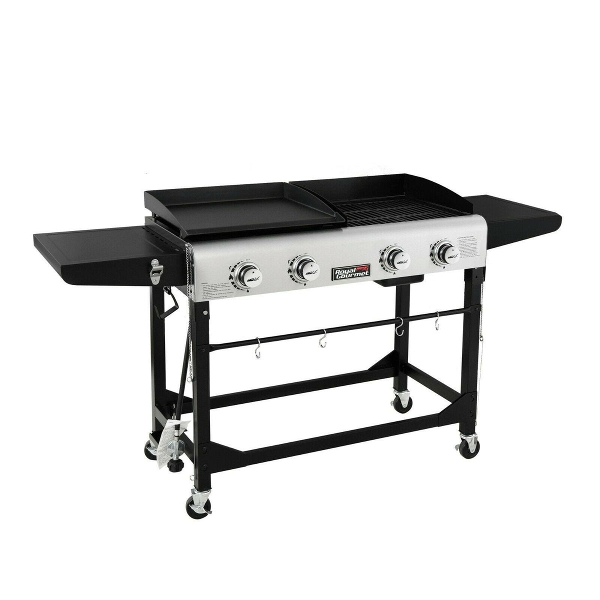 Royal Gourmet 4-Burner Portable Flat Top Gas Grill and Griddle Combo GD401