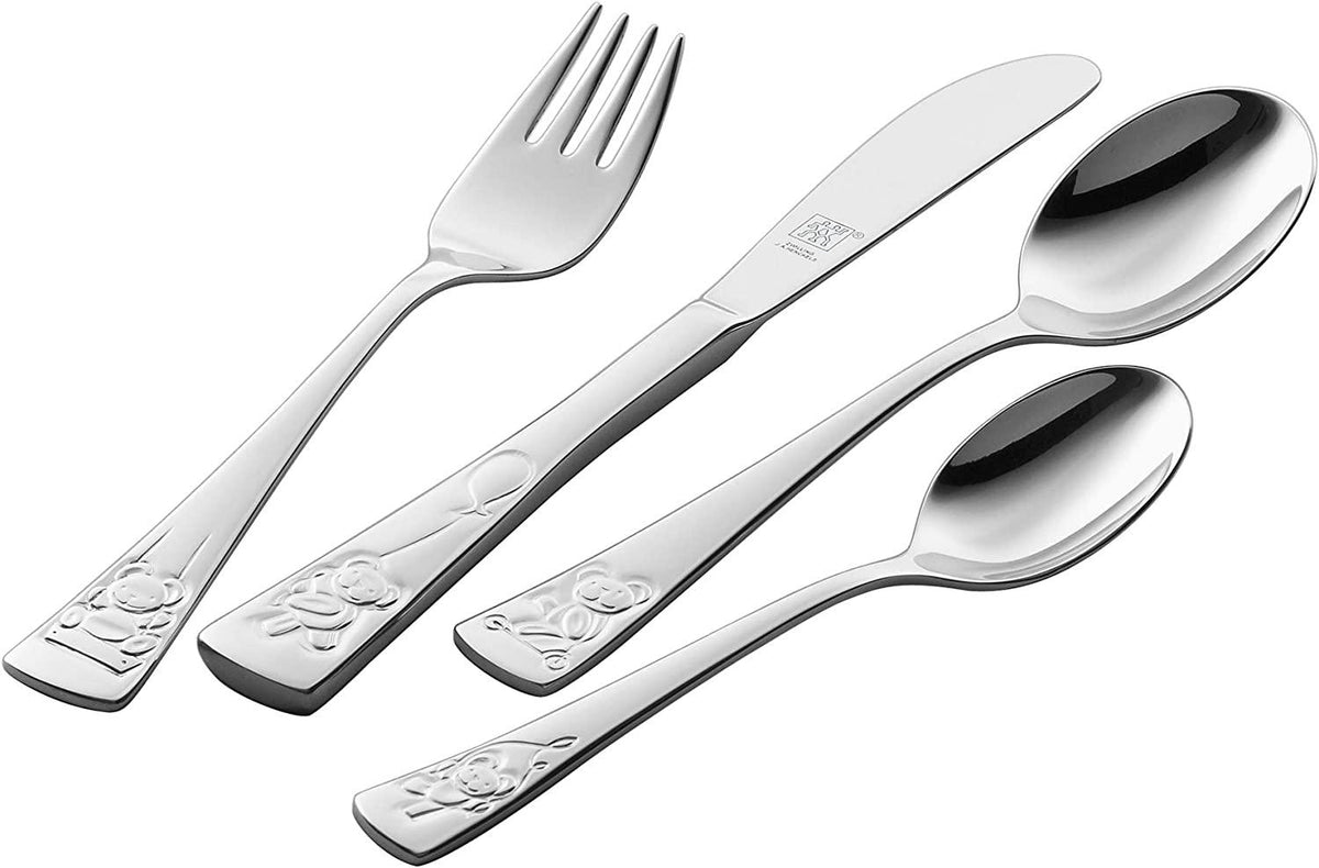 ZWILLING TWIN Kids Teddy 4-pc 18/10 Stainless Steel Flatware Set