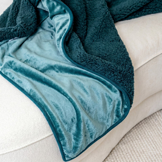 Waterproof Splash blanket - Emerald Green The OG - Same Color Sherpa