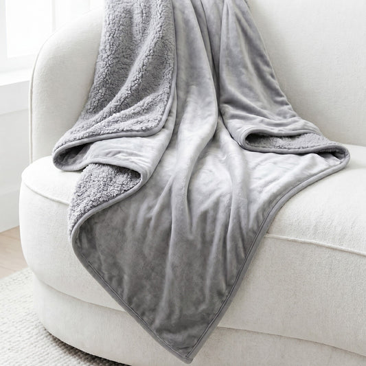 Waterproof Splash Blanket - Wolf Grey The OG - Same Color Sherpa